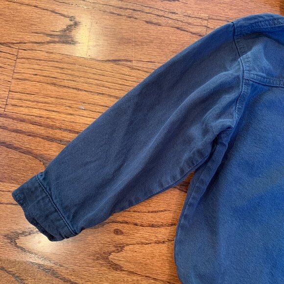 Zara Boys Hooded Navy Blue Snap Closure Denim Jacket MSRP $45 | Size 3-4 Years - Picture 5 of 13